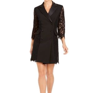 Double Breasted Laced Black Tuxedo Dress size 6